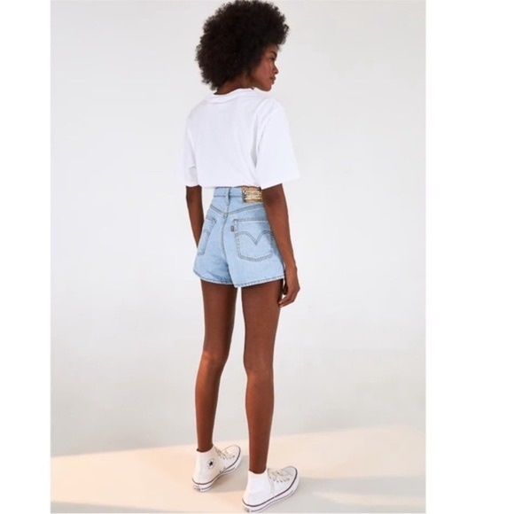 Levi's × Farm Rio RARE Bird of Paradise Parrot Ribcage Jean Shorts Size 31 - Picture 3 of 11